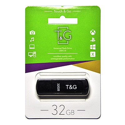 Флеш-накопичувач USB 32GB T&G 011 Classic Series Black (TG011-32GBBK)