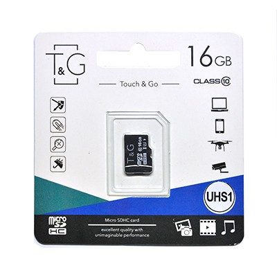 Карта пам'яті MicroSDHC 16GB UHS-I Class 10 T&G (TG-16GBSD10U1-00)