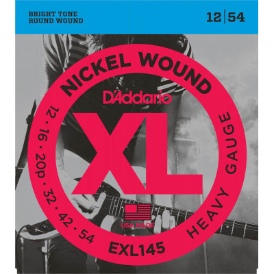 Струни для електрогітари 6 шт D'Addario EXL145 Heavy Electric Guitar Strings 12/54