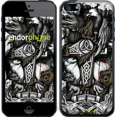 Пластиковий чохол Endorphone на iPhone 5s Тату Вікінг (4098t-21-26985)