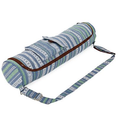 Сумка для йога килимка Yoga bag KINDFOLK FI-8362-3 розмір 17смх72см Сірий-синій