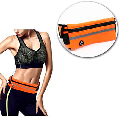 Сумка для бігу на пояс RunningBag з кишенею на пляшку Orange (HbP0506203)