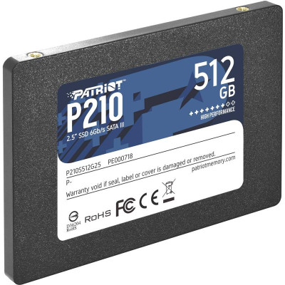 Накопичувач SSD 512GB Patriot P210 2.5" SATAIII TLC (P210S512G25)