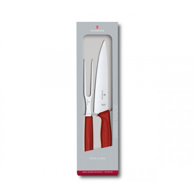 Кухонний набір ножів Victorinox SwissClassic Carving Set Червоний (6.7131.2G)