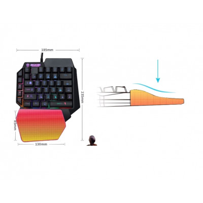 Ігрова провідна клавіатура з підсвічуванням Sundy PUBG Mobile Keyboard G01 USB Black