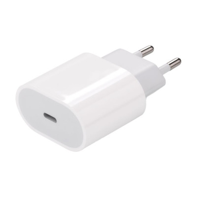 Мережевий зарядний пристрій Wuw 20W USB-C Power Adapter 3.0A Type C to Lightning White