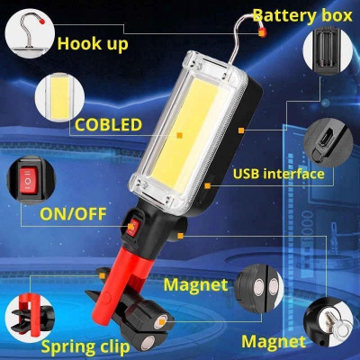 Ліхтарик Bailong 8859 B/ 7636 COB 2*18650 BATTERY USB CHARGE