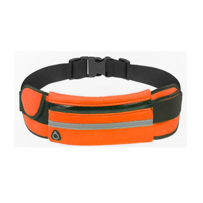 Сумка для бігу на пояс RunningBag з кишенею на пляшку Orange (HbP0506203)