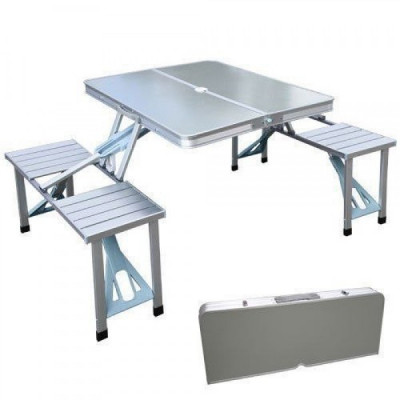 Стіл для пікніка Folding Table Сріблястий (258477)