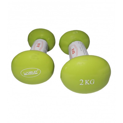 Гантелі пари LiveUp VINYL DUMBBELL EGG HEAD-2 шт х 2 кг (LS2001-2)