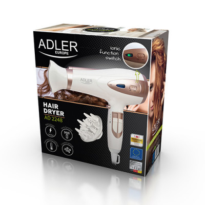 Фен для волосся з іонізацією Adler AD 2248 ION 2200W White (111600)