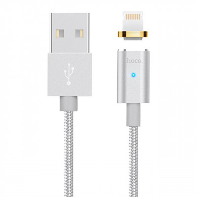 Кабель Hoco U16 Lightning-USB магнітний конектор Silver (3101-9672)