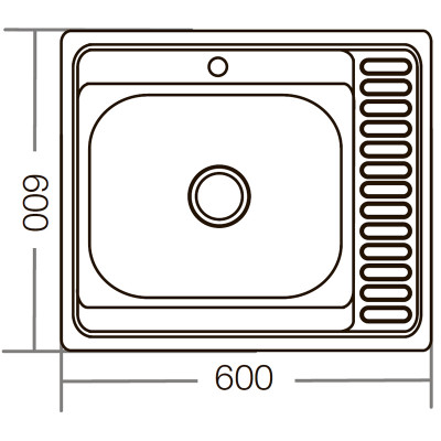 Мийка кухонна ZERIX Z6060R-06-160E satin (ZM0577)