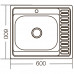 Мийка кухонна ZERIX Z6060R-06-160E satin (ZM0577)