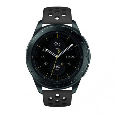 Ремінець BeWatch sport-style 20 мм для Samsung Active | Active 2 | Galaxy watch 42mm Чорний (1010101)