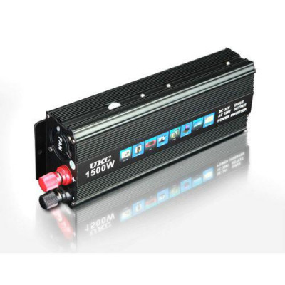 Інвертор перетворювач авто UKC 24V-220V 1500W (003167)