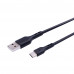 Кабель Hoco USB DU26 8mm Plug USB - Type C 3A 1 m Черный