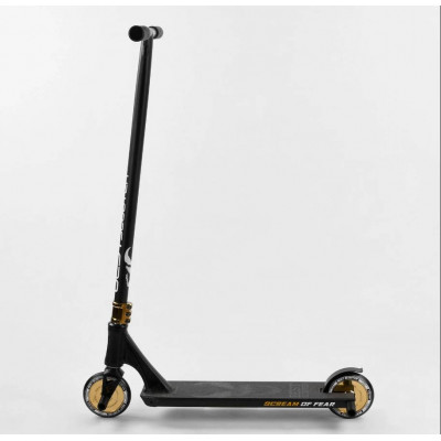 Самокат трюковий Best Scooter "SIMBIOTE" HIC-система, ПЕГІ, алюмінієвий диск та дека Black/Gold (102307)