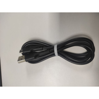 Кабель Hoco USB DU26 8mm Plug USB - Type C 3A 1 m Черный