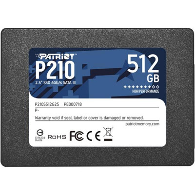 Накопичувач SSD 512GB Patriot P210 2.5" SATAIII TLC (P210S512G25)