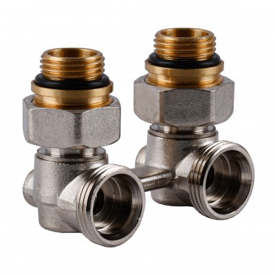 Вузол нижнього підключення панельного радіатора SOLOMON NV 5102 кутовий кульовий 3/4″