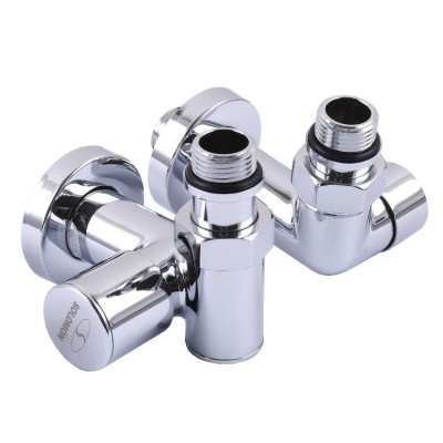 !Набір Кран вентильний кутовий з американкою SOLOMON LUX 1/2″ CHROM 7777_TEN (1уп.)