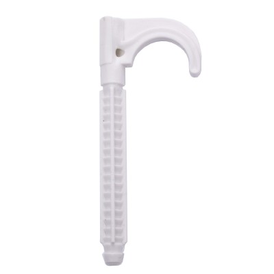 Кріплення-гак забивне одинарне для труби Ø16-25, довжина 100мм, біла (100шт) Кріплення-гак забивне одинарне для труби Ø16-25, довжина 100мм, біла (100шт)