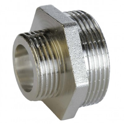 Ніпель редукційний 1″х 1/2″ЗЗ нікельований під прокладку А0513-1А(нк) Ніпель редукційний 1″х 1/2″ЗЗ нікельований під прокладку А0513-1А(нк)