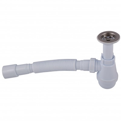Сифон OPTIMUM 11/4″*40 для умивальника з литим випуском та гофротрубою 40*40/50 OPTI-12043 Сифон OPTIMUM 11/4″*40 для умивальника з литим випуском та гофротрубою 40*40/50 OPTI-12043