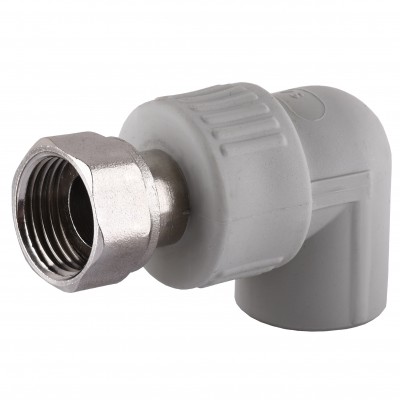 Кутник з накидною гайкою Vsplast PPR ф20х1/2″ ** 2019 Кутник з накидною гайкою Vsplast PPR ф20х1/2″ ** 2019