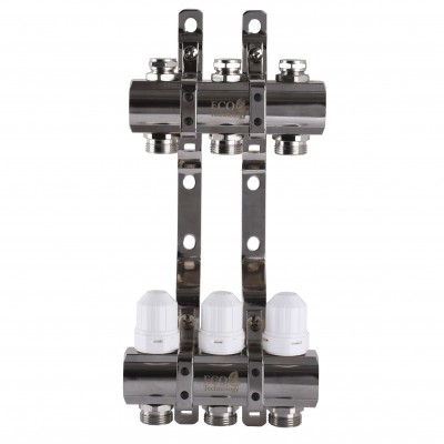 Колектор з регуляторами та кріпленням ECO 001С 1″x3 Колектор з регуляторами та кріпленням ECO 001С 1″x3