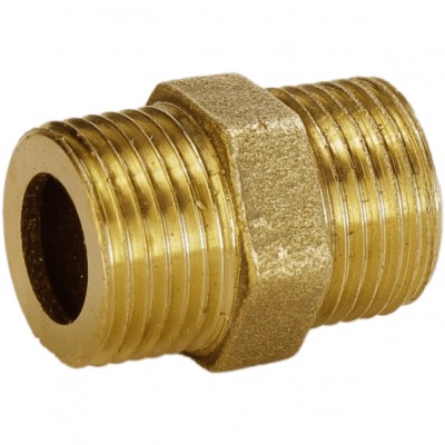 Ніпель 1/2″ЗЗ латунний під прокладку А0501-1А Ніпель 1/2″ЗЗ латунний під прокладку А0501-1А