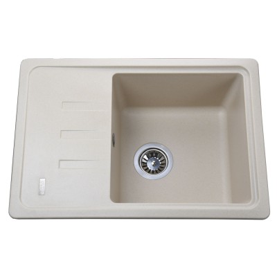 Гранітна мийка Globus Lux MONO слонова кiстка 620х435 Гранітна мийка Globus Lux MONO слонова кiстка 620х435