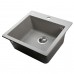 Гранітна мийка Globus Lux AOSTA сіiрий камiнь 490x455мм-А0005