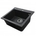 Гранітна мийка Globus Lux AOSTA чорний металік 490x455мм-А0001