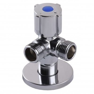 Кран кульовий кутовий подвійний SELBA 1/2″х 1/2″х1/2″ DOUBLE (SL1588)