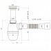 Сифон OPTIMUM 1 1/2″*40 для умивальника та мийки з литим випуском та гофротрубою 40*40/50 OPTI-11043