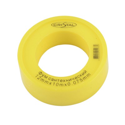 Фум стрічка тефлонова S-1202 (12*10*0,08) 50 мм CRISTAL Фум стрічка тефлонова S-1202 (12*10*0,08) 50 мм CRISTAL