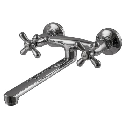 Змішувач для кухні Globus Lux GB-SHARM-361-BR зі стіни плоский вилив 250мм, латунь Змішувач для кухні Globus Lux GB-SHARM-361-BR зі стіни плоский вилив 250мм, латунь