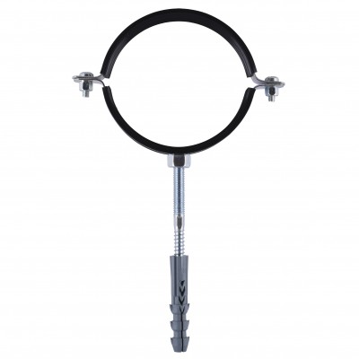 Хомут трубний SOLOMON (комплект) 4″, 108-118мм з гвинтом 10х120 та дюбелем