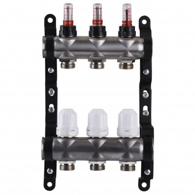 Колектор нержавіюча сталь з вимірювачем витрат ЕСО 001N 1″ x3 Колектор нержавіюча сталь з вимірювачем витрат ЕСО 001N 1″ x3