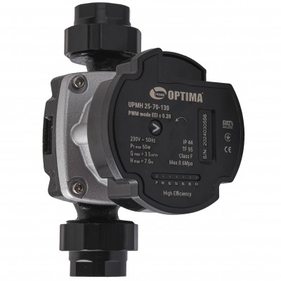 Насос циркуляційний енергоощадний Optima PRIME UPMH 25-70AUTO 130мм + гайки Насос циркуляційний енергоощадний Optima PRIME UPMH 25-70AUTO 130мм + гайки