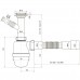 Сифон OPTIMUM11/2″*40 для умивальника та мийки з відведенням для пральної машини та гофротрубою 40*40/50 OPTI-13043
