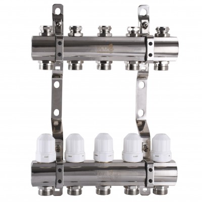 Колектор з регуляторами та кріпленням ECO 001С 1″x5 Колектор з регуляторами та кріпленням ECO 001С 1″x5