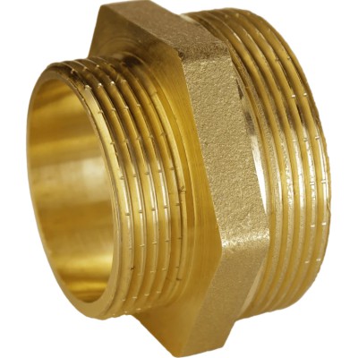 Ніпель редукційний 1 1/2″х1 1/4″ЗЗ латунний А0522А Ніпель редукційний 1 1/2″х1 1/4″ЗЗ латунний А0522А