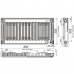 Радіатор сталевий 11/500x800 низ-справа/бок KALDE (без клапана OUTER)