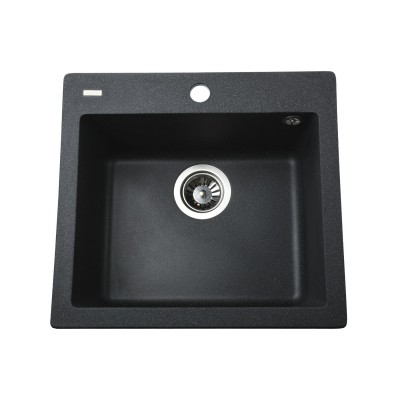 Гранітна мийка Globus Lux AOSTA графіт 490x455мм-А0001