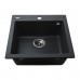 Гранітна мийка Globus Lux AOSTA графіт 490x455мм-А0001