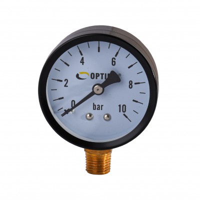 Манометр ″Optima″ 10 атм. 60 мм нижнє під'єднання сталевий корпус ( Y60 - YFC-2 ) Манометр ″Optima″ 10 атм. 60 мм нижнє під'єднання сталевий корпус ( Y60 - YFC-2 )