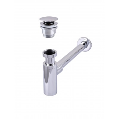 Сифон латунь з донним клапаном Globus Lux GSB-32-125-04A Сифон латунь з донним клапаном Globus Lux GSB-32-125-04A